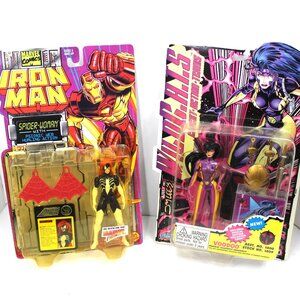 Marvel Comics Iron Man 1994 Spider Woman/Wild C.A.T.S 1995 VooDoo Action Figures